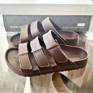 Sun+Stone Brown Bowie Sandals, Boys Size 2 New in Box